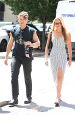 LILLY KRUG and Connor Storrie Out for Coffee in Providence at Rhode Island International Film Festival 08/10/2025