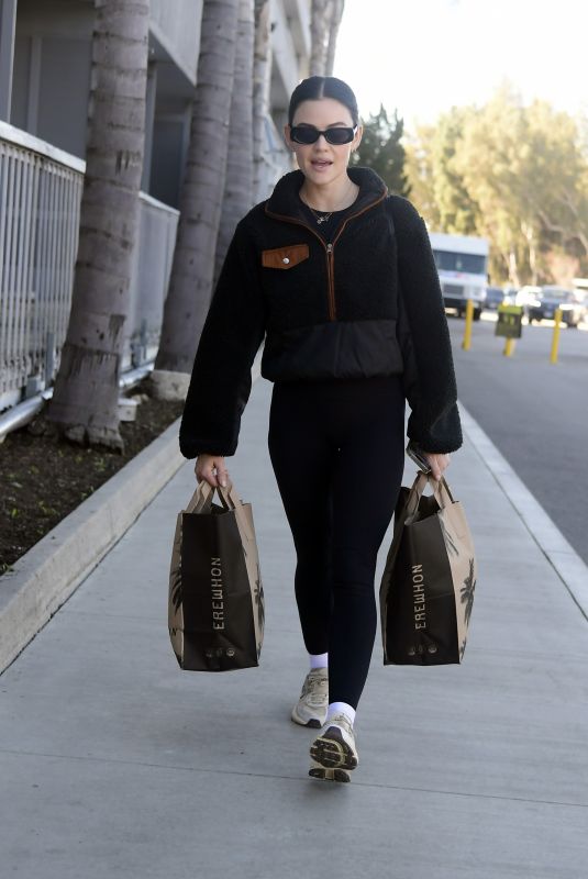 LUCY HALE Out Shopping at Erewhon in Los Angeles 01/09/2026