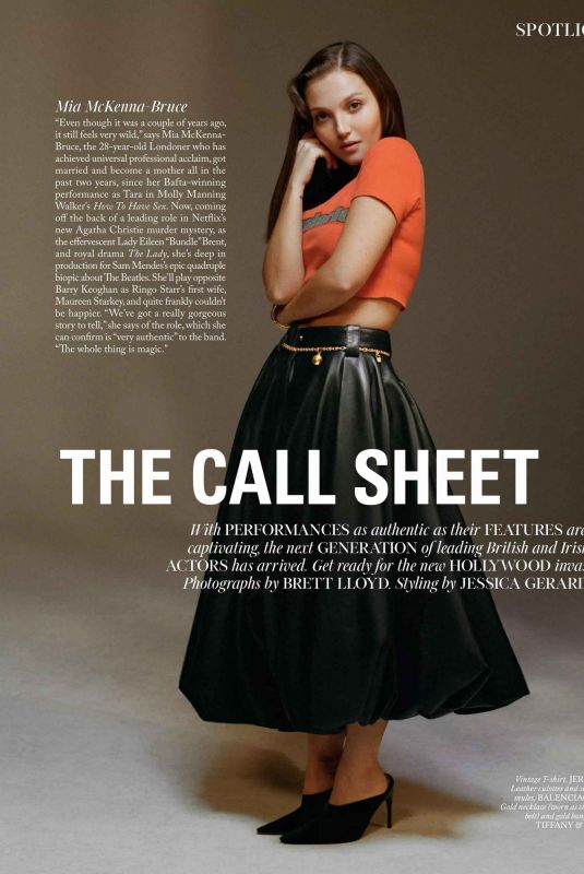MIA MCKENNA-BRUCE in British Vogue, February 2026