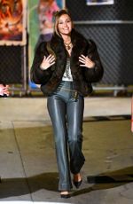 MILEY CYRUS Arrives at Jimmy Kimmel 12/04/2025