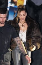 MILEY CYRUS Arrives at Jimmy Kimmel 12/04/2025