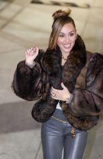 MILEY CYRUS Arrives at Jimmy Kimmel 12/04/2025