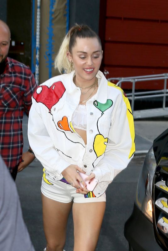MILEY CYRUS Leaves Tonight Show Starring Jimmy Fallon 06/14/2017