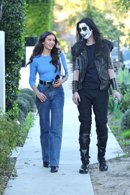 NINA DOBREV at a Photoshoot for E.L.F. Cosmetics x Liquid Death Lip Embalm in Los Angeles 01/13/2026
