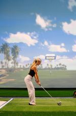 OLIVIA DUNNE at Jupiter Links vs New York Golf Club TGL Match at SoFi Center in Palm Beach Gardens 01/13/2026