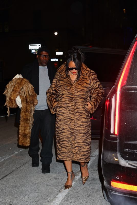 RIHANNA and A$AP Rocky Out for Dinner at Metro Private Cinema Bar in New York 01/19/2026