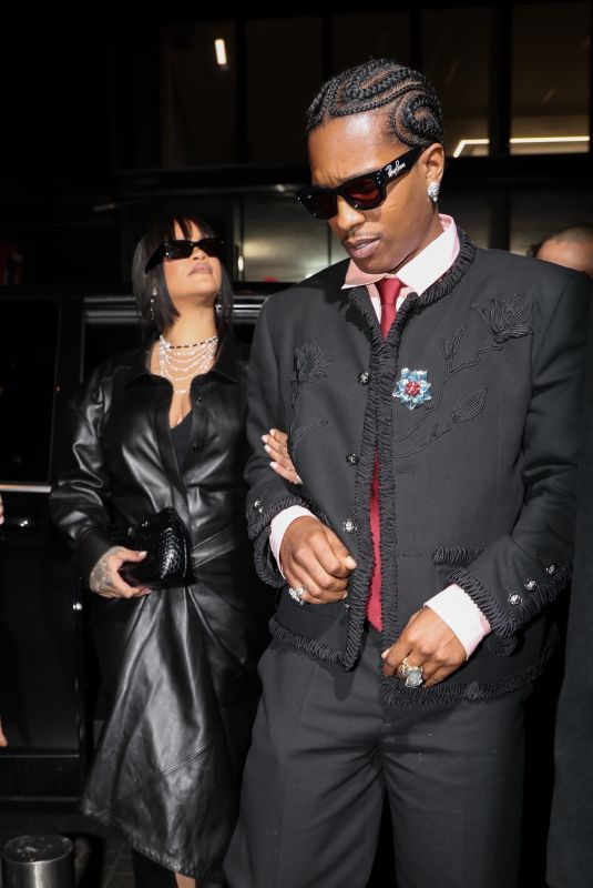 RIHANNA and ASAP Rocky Out for Dinner at Sienna Restaurant in Paris 01/22/2026