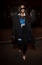 RIHANNA Leaves Four Seasons Hotel in New York City 01/16/2026