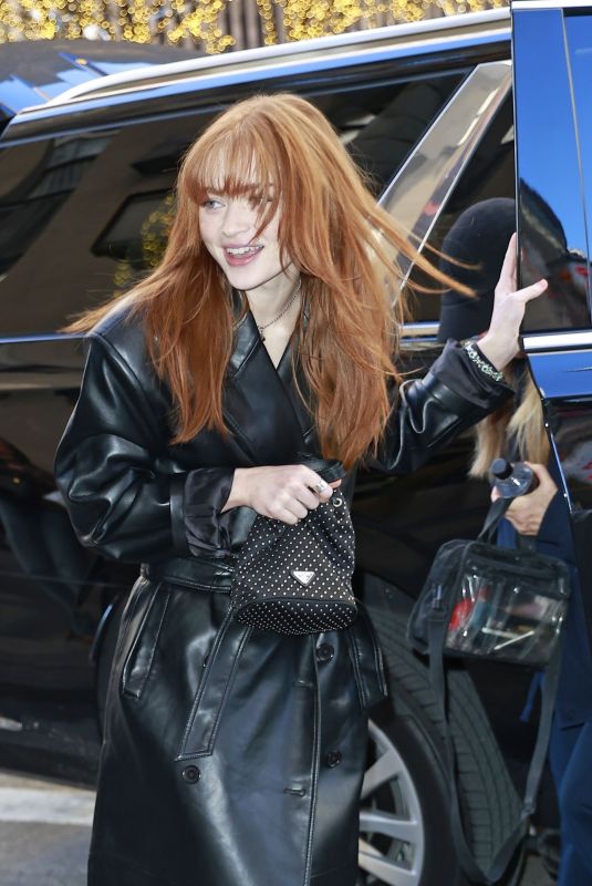 SADIE SINK Arrives at The Kelly Clarkson Show in New York City 01/08/2026