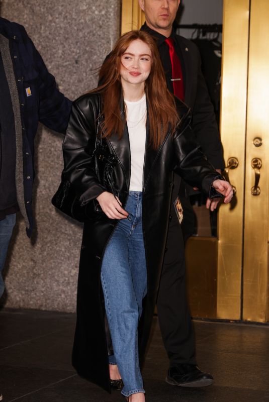 SADIE SINK Leaves Taping of The Kelly Clarkson Show in New York City 01/08/2026