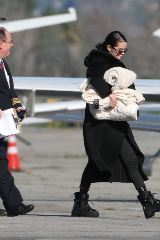 SELENA GOMEZ at Airport in Van Nuys 12/29/2025