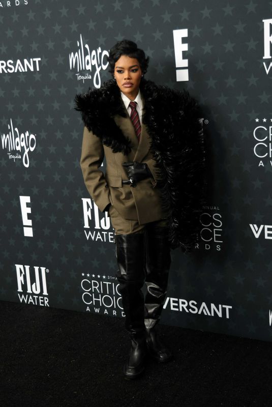 TEYANA TAYLOR at 31st Annual Critics Choice Awards in Santa Monica 01/04/2026