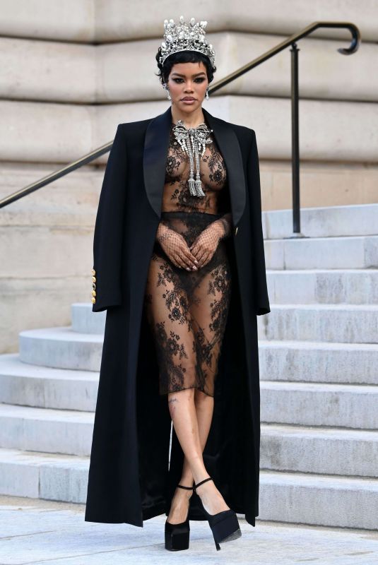 TEYANA TAYLOR at Schiaparelli Show at Haute Couture Fashion Week in Paris 01/26/2026