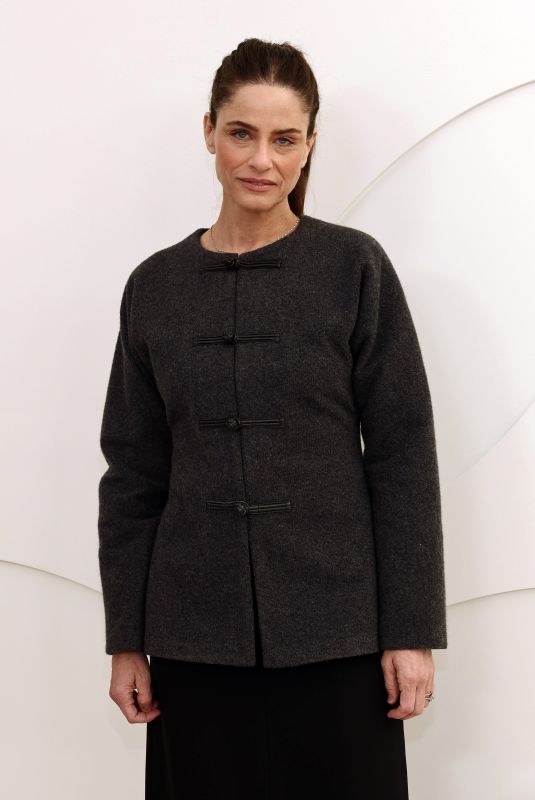 AMANDA PEET at Apple TV Press Day at Barker Hangar in Santa Monica 02/03/2026