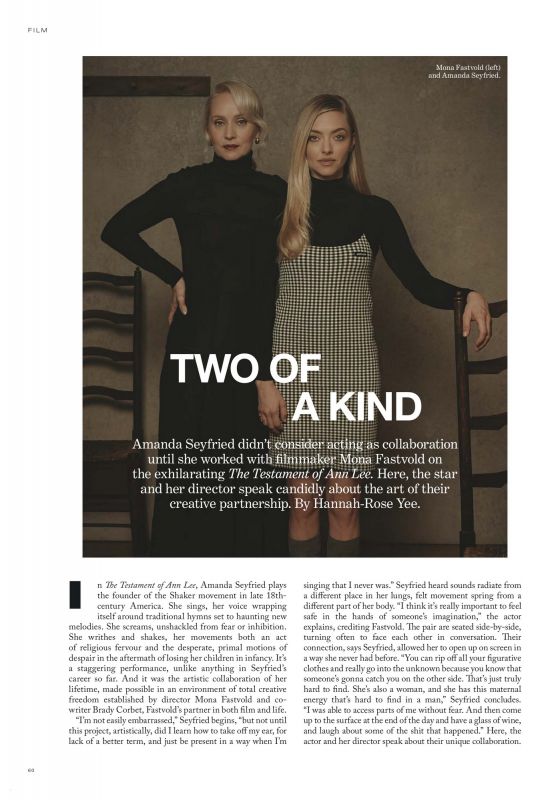 AMANDA SEYFRIED in Vogue Australia, February 2026