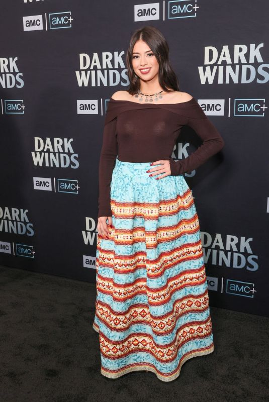 AMBER MIDTHUDER at Dark Winds Season 4 Premiere in Los Angeles 02/10/2026