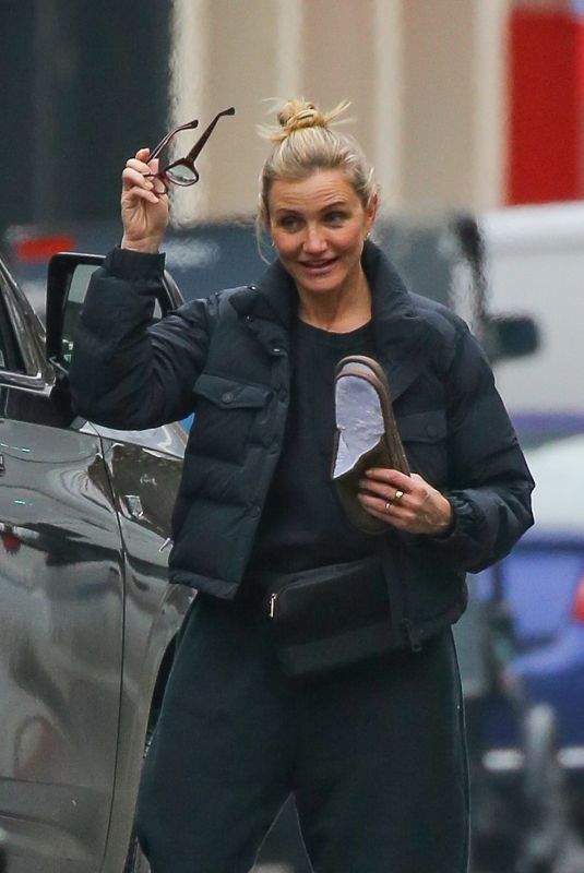 CAMERON DIAZ Out and About in New York City 02/18/2026