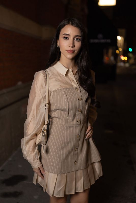 CAYLEE COWAN Arrives at Avec Les Gilles Event at Zero Bond at New York Fashion Wweek 02/10/2026