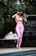 CAYLEE COWAN at a Photoshoot for Alo in Los Angeles 02/09/2026