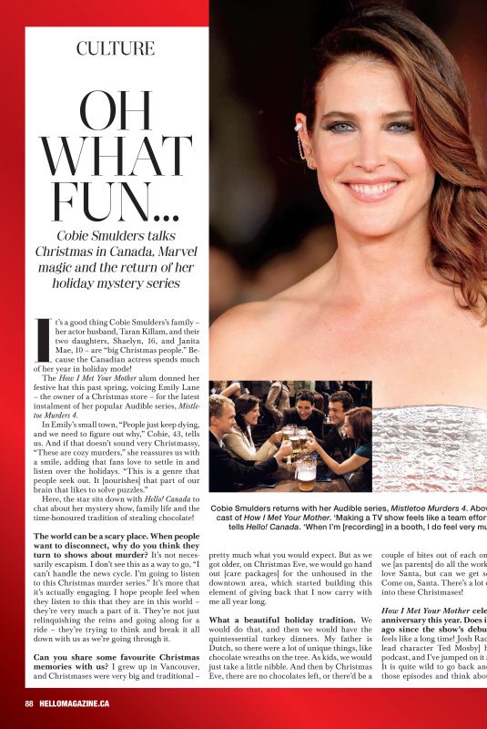 COBIE SMULDERS in Hello! Canada, December 2025