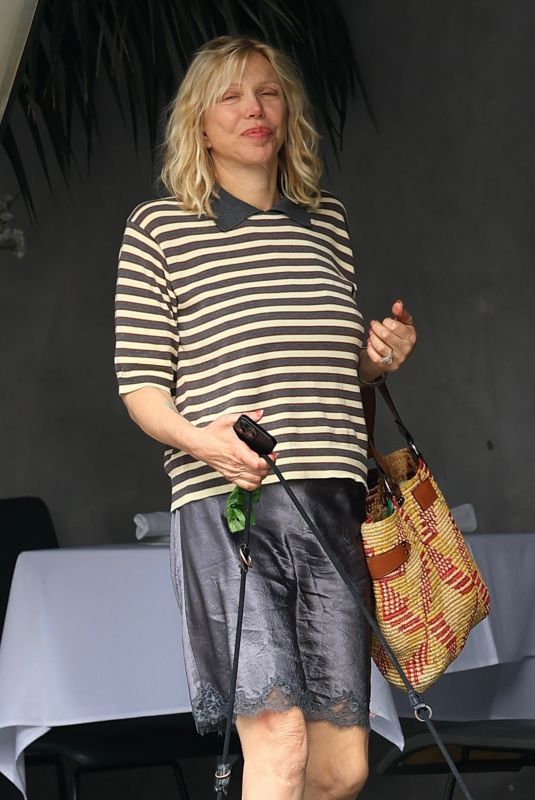 COURTNEY LOVE Grabbing Lunch at Crossroads Kitchen in Los Angeles 02/09/2026