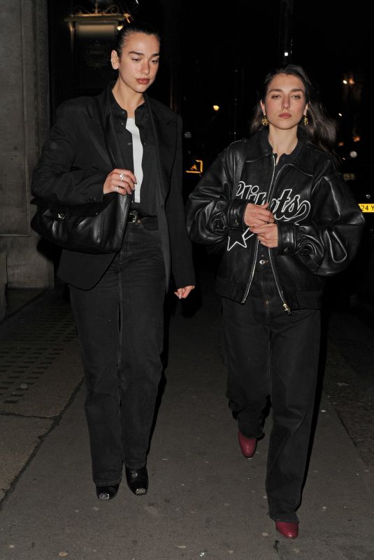 DUA and RINA LIPA Leaves Gymkhana in London 02/24/2026