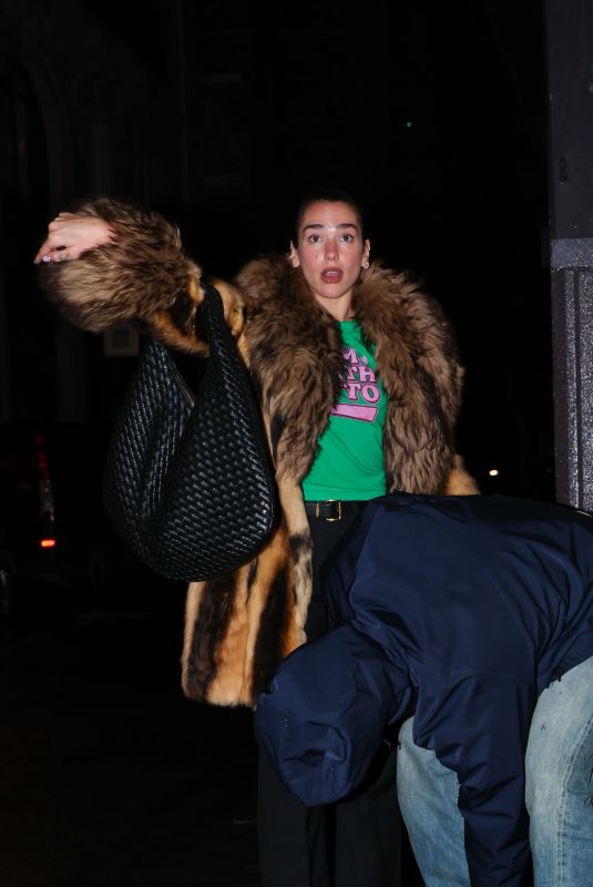 DUA LIPA and Callum Turner Leaves Dinner with Tate McRae at Le Voltaire in Paris 02/10/2026