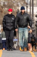 DUA LIPA and Callum Turner Out with Their Dog in Paris 01/25/2026