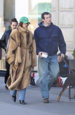 DUA LIPA and Callum Turner Out with Their Dog in Paris 02/21/2026