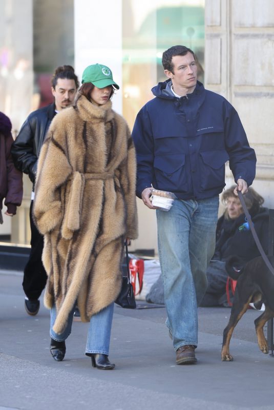 DUA LIPA and Callum Turner Out with Their Dog in Paris 02/21/2026