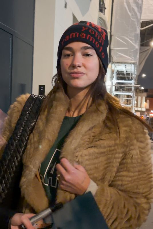 DUA LIPA Leaves a Recording Studio in Paris 02/09/2026