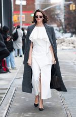 ELLA HUNT Arrives at at Proenza Schouler Show at New York Fashion Week 02/11/2026