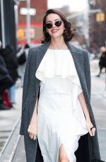 ELLA HUNT Arrives at at Proenza Schouler Show at New York Fashion Week 02/11/2026