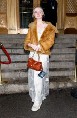 ELLE FANNING at Coach Fall 2026 Runway Show at New York Fashion Week 02/11/2026