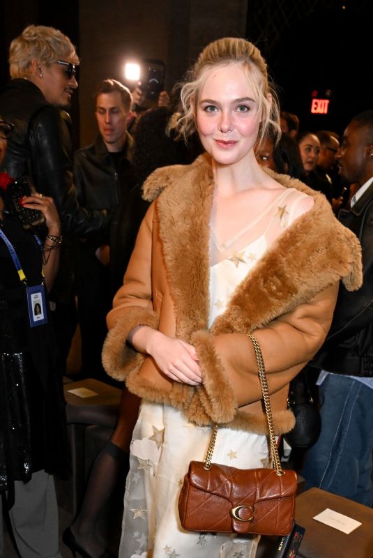 ELLE FANNING at Coach Fall 2026 Runway Show at New York Fashion Week 02/11/2026