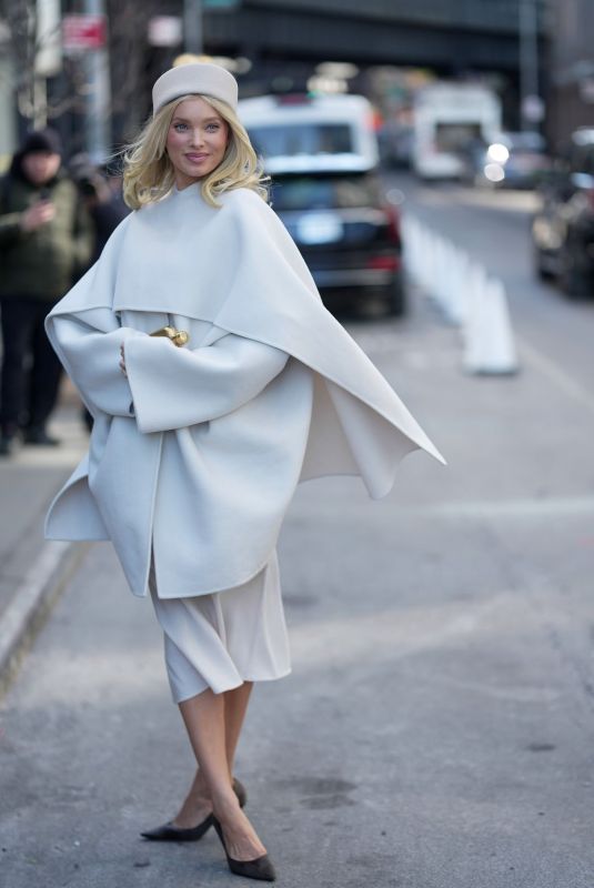 ELSA HOSK Arrives at Calvin Klein Fashion Show at NYFW in New York City 02/13/2026