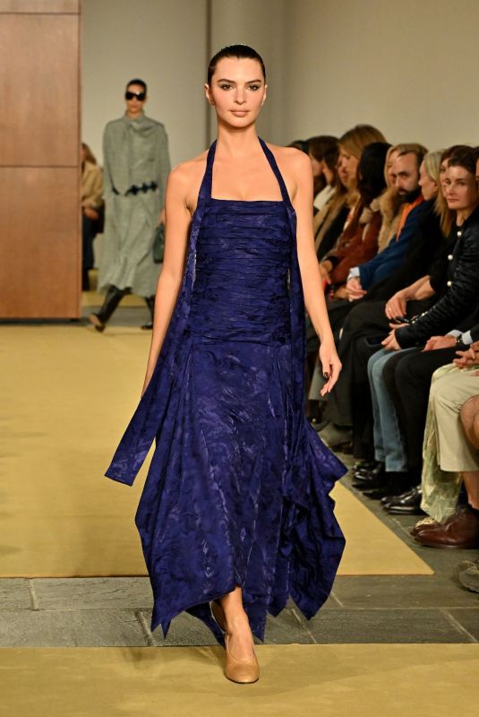 EMILY RATAJKOWSKI Walks Runway at Tory Burch Show at NYFW in New York City 02/11/2026