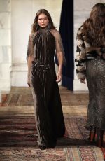 GIGI HADID Walks Runway at Ralph Lauren Womenswear Fall/Winter 2026 Show at NYFW in New York 02/10/2026