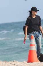 IRINA SHAYK Out for Early Morning Beach Walk in Miami 02/17/2026