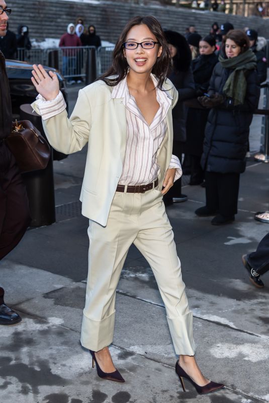 JENNIE Arrives at Calvin Klein Fashion Show at NYFW in New York 02/13/2026