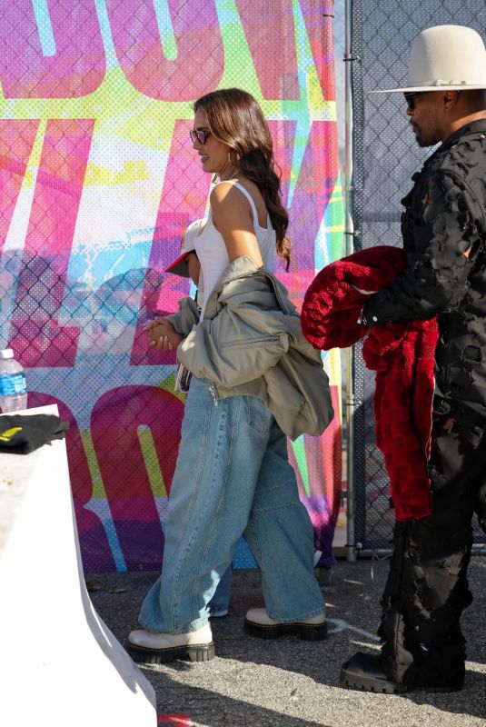 JESSICA ALBA Arrives at Bad Bunny