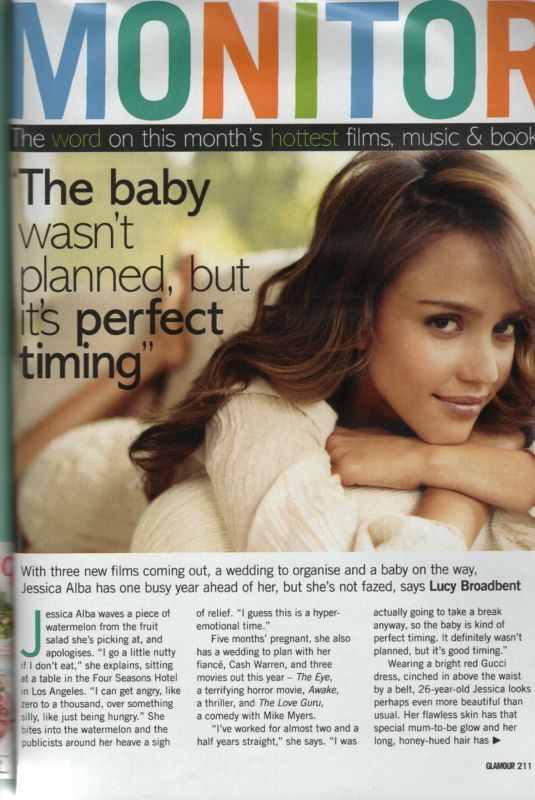 JESSICA ALBA in Glamour UK, May 2008