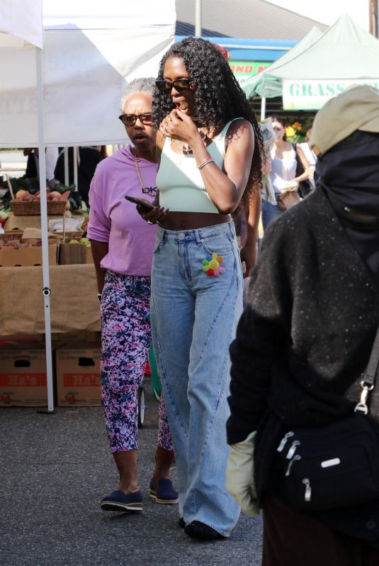 JODIE TURNER-SMITH Out Shopping at Studio City Farmer’s Market 02/01/2026
