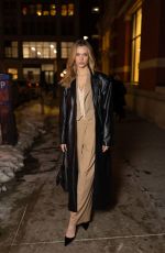 JOSPEHINE SKRIVER Arrives at Avec Les Gilles Event at Zero Bond at NYFW in New York City 02/10/2026
