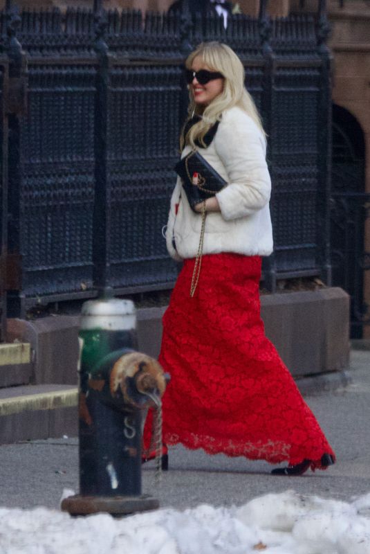 KATHRYN NEWTON Arrives at Maya Hawke’s Wedding in New York 02/14/2026