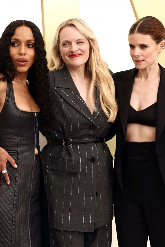 KERY WASHINGTON, ELISABETH MOSS and KATE MARA at Apple TV Press Day at Barker Hangar in Santa Monica 02/03/2026