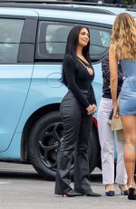 KIM KARDASHIAN, NIKKI GLASER and BRENDA SONG on the Set of The Fifth Wheel in Los Angeles 02/12/2026