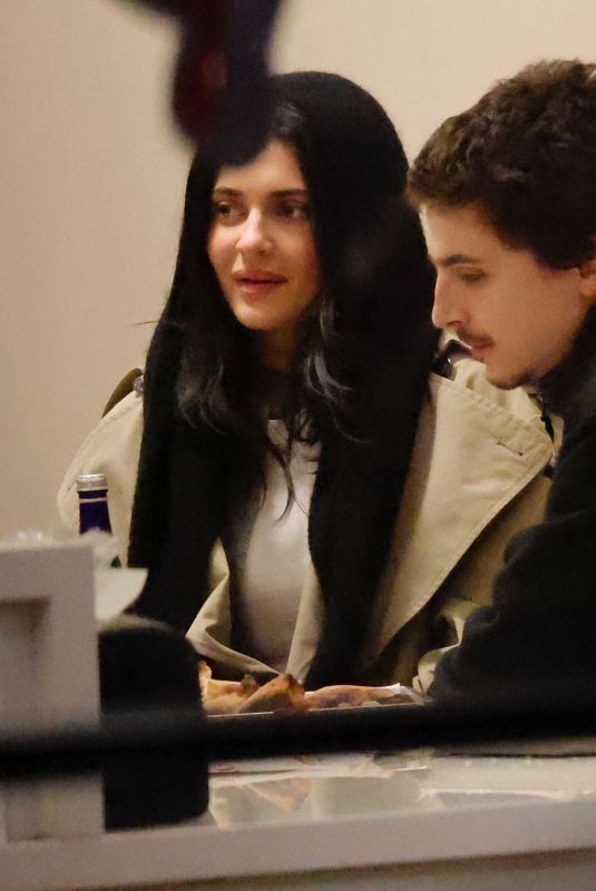 KYLIE JENNER and Timothee Chalamet at Dinner at Flour Pizzeria & Cafe in Brentwood 02/18/2026