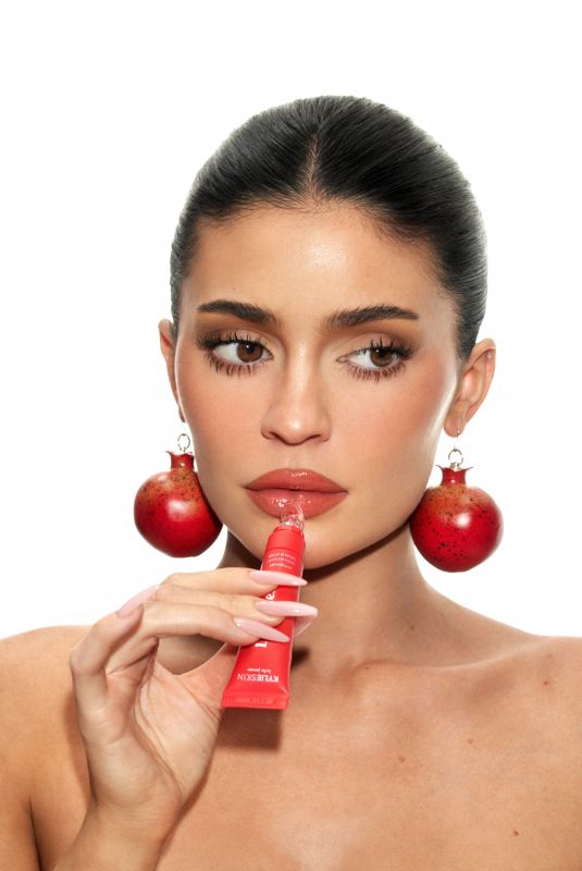 KYLIE JENNER for Kylie Cosmetics Pomegranate Lip Butter Campaign 2026