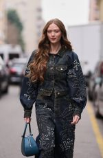 LARSEN THOMPSON Arrives at Antonio Marras Show at Milan Fashion Week 02/25/2026